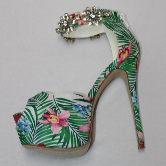 Shoe Dazzle Floral Platform Heels - Picture 7 of 15